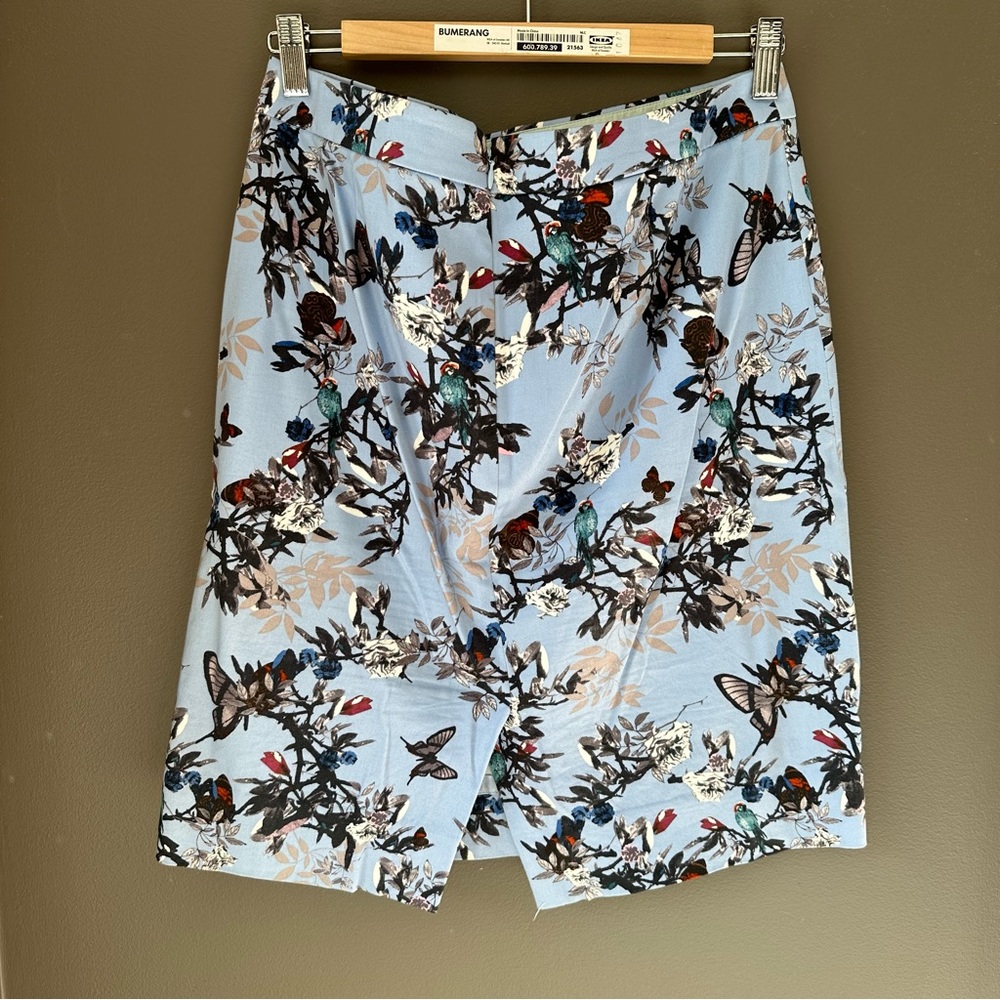 J.Crew Stretch Pencil Skirt Botanical Bird Print - Picture 3 of 4